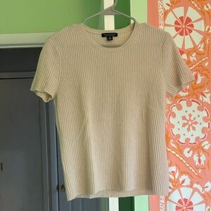 Saks Fifth Avenue Cream Cashmere Sweater